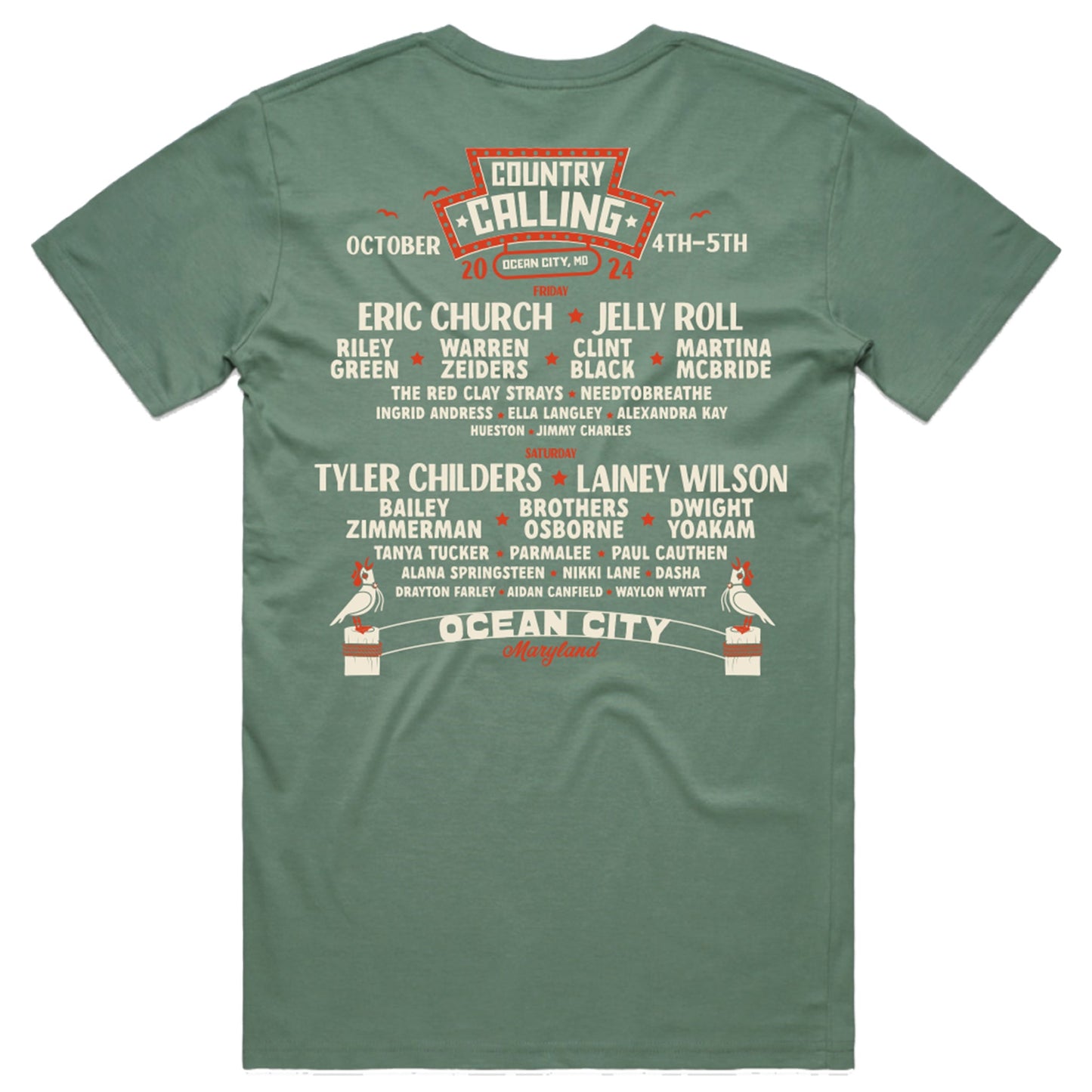 Country Calling Mermaid Lineup Tee