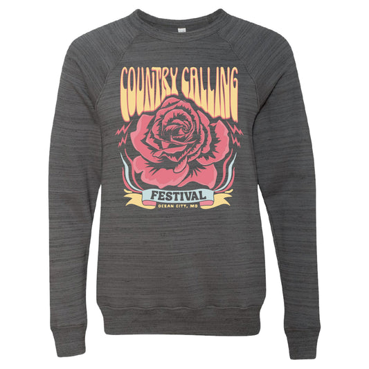 Country Calling Rose Pullover Crewneck