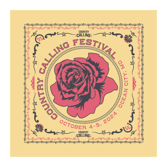 Country Calling Rose Bandana