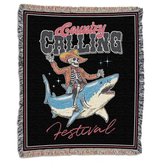 Country Calling Cowboy Shark Blanket