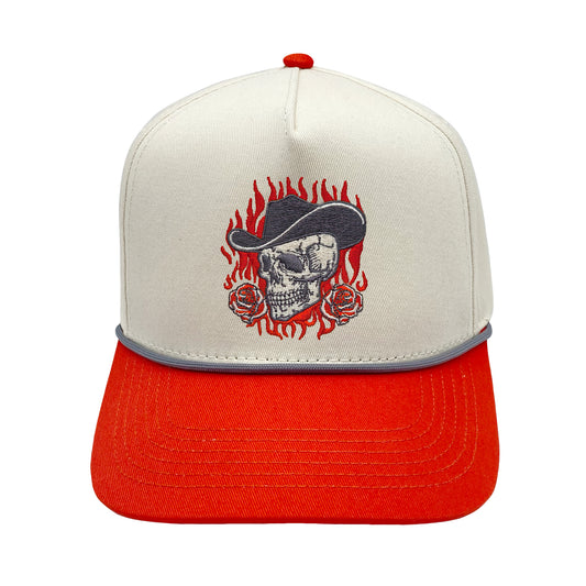 Skull Roses Rope Hat