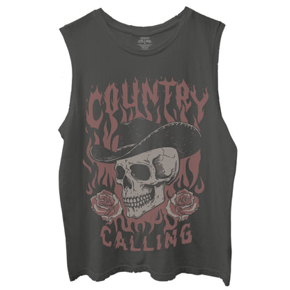 Women's Skull Rose Lineup Tank