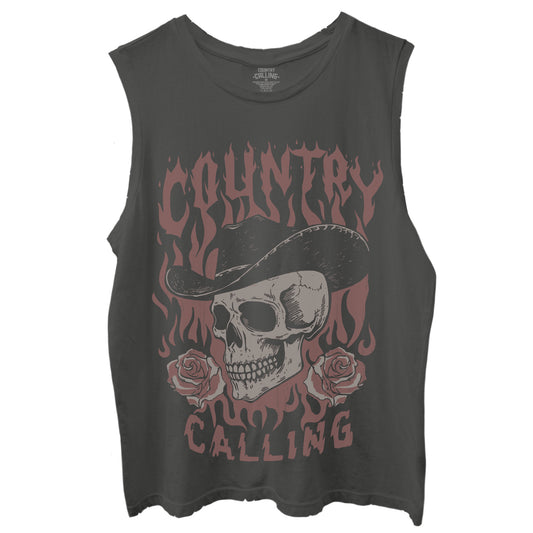 Women's Skull Rose Lineup Tank