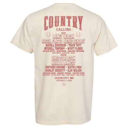 Crab Horseshoe Lineup Tee - Ivory