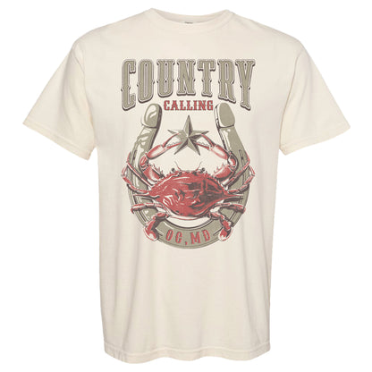 Crab Horseshoe Lineup Tee - Ivory