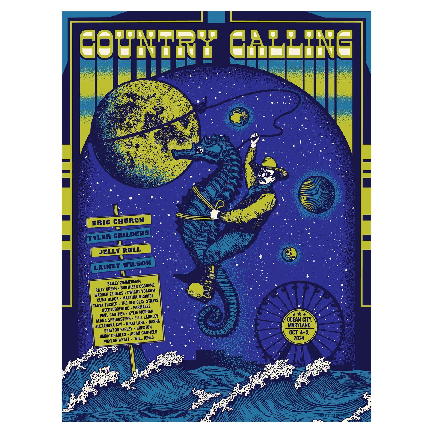 2024 Country Calling Foil Poster